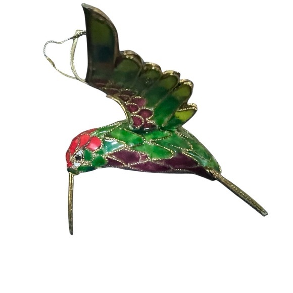 Red and Green Hummingbird  Ornament - Picture 1 of 10